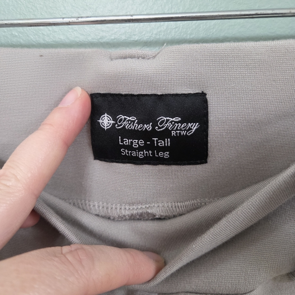 Fishers Finery Womens Tall Grey Pants Large Pullon Stretch Business Casual Comfy - Picture 3 of 11